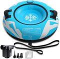 Snow Tube for Sledding Heavy Duty, Inflatable Snow Sled Innertube with Air Pump & Premium Canvas Cover for Kids Adult with Thickened Bottom, Towable Rope – Winter Fun for Boys Girls