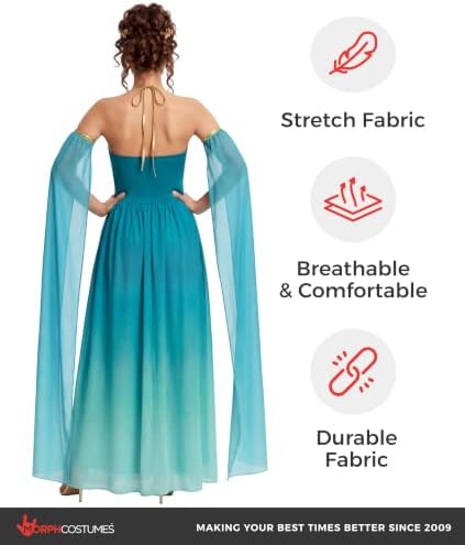 Morph Greek Goddess Costume Women, Toga Dress, Halloween Costume For Women