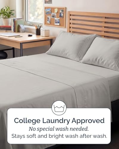 Full XL Sheets - 4 Piece Full XL Sheet Set - Soft & Cooling - French Grey