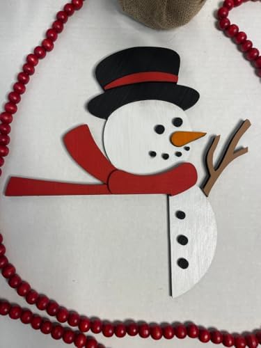 2024 Christmas Door Topper Holiday Home Decor Funny Snowman Santa Claus Top Door Frame Corner Sign Decorations, Windows Walls DIY Craft for Christmas Party Ornament (Snowman 2)