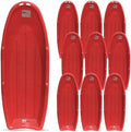 Flexible Flyer Winter Lightning Snow Sleds for Kids and Adults (Red) - 48 Inch Toboggan Style Plastic Sled with Hard Bottom for Fast, Smooth Rides - 1 or 2 Riders