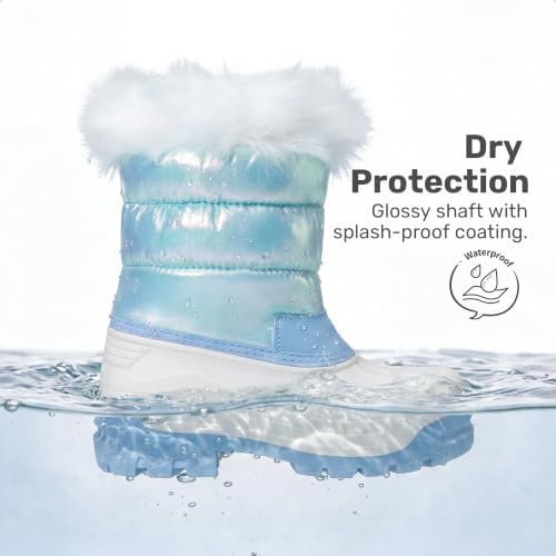 DREAM PAIRS Girls Snow Waterproof Winter Boots
