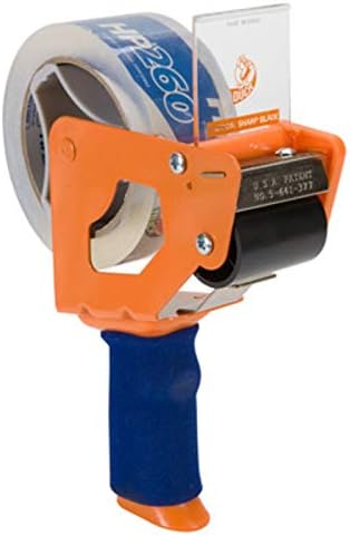 Duck HP260 Heavy Duty Clear Packaging Tape, 8 Rolls (1.88 in x 60 yd Each), and BladeSafe Tape Gun