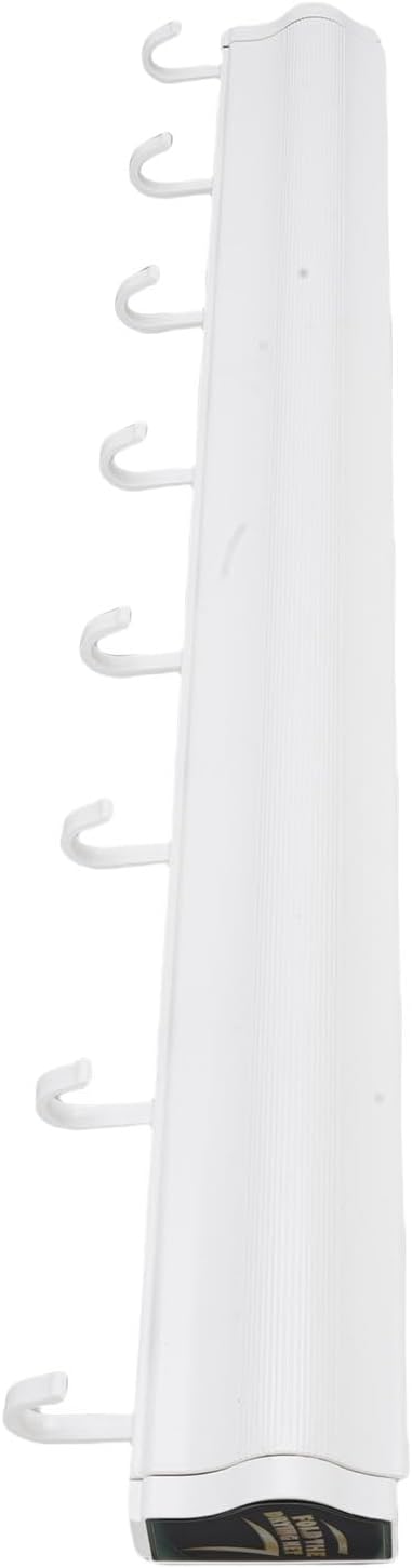 Zunate Wall Mounted Clothes Drying Rack, 23.6 Inch Retractable Laundry Drying Mesh Net for Bathroom and Laundry Room, Aluminum Space Saving White Organizer (White)