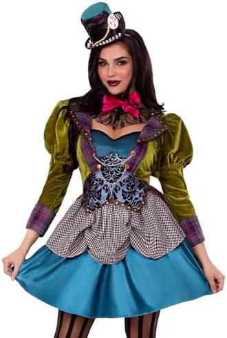 Leg Avenue Women's 3 Piece Deluxe Mad Hatter Costume