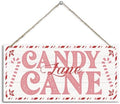 Candy Cane Lane Sign, Christmas Hanging Wood Sign, Winter Decorative Wall Signs, Rustic Winter Wooden Door Signs, Farmhouse Outdoor Wood Christmas Decor, Xmas Wall Porch Plaque Decor