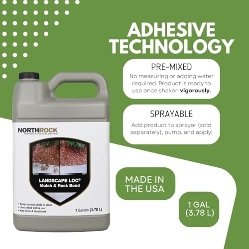 Landscape Mulch Glue 1 Gallon – Pet and Plants Safe Rock Bond