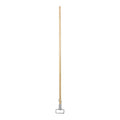 Boardwalk BWK609 Spring Grip Metal Head Mop Handle for Most Mop Heads, 60" Wood Handle