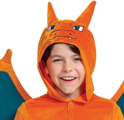 Disguise Pokemon Charizard Costume, Official Pokemon Costume for Kids, X-Large (14-16)