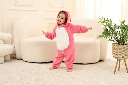 LOLANTA Boys' Girls' Dinosaur Shark Costume Flannel Jumpsuits Animal Onesie