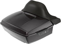 Advanblack Road Glide Tour Trunk Pack Blackened Cayenne King Tour Trunk Pack Luggage +Wrap-Around Backrest Pad for '97-'25 Harley Touring Road King Street Glide Electra Glide CVO models