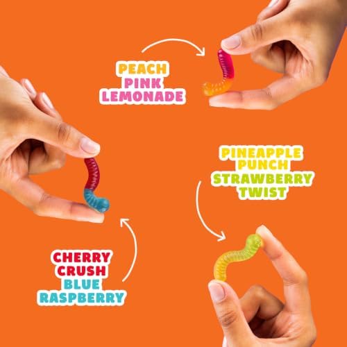 SmartSweets Sweet Halloween Gummy Worms Low Sugar Gummy Candy, Healthy Snacks for Kids and Adults, Treat, 50g bags, Pack of 14