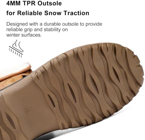 Women's Waterproof Winter Snow Boots, Mid-Calf Duck Boots for Cold Weather