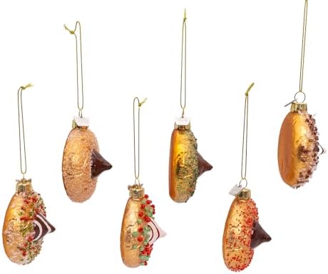 Kurt Adler 2.75-inch Noble Gems™ Glass Cookie Drop Ornaments