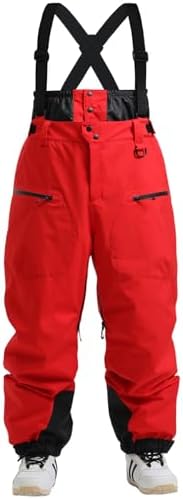 GSOU SNOW Mens Womens Snowboard Pants-Baggy Ski Snow Bibs