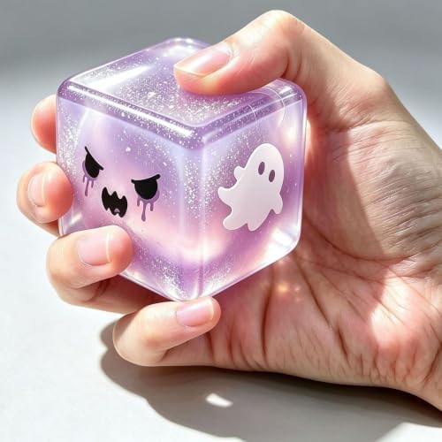 Halloween Ghost Squishy Toy, Cute White Ghost Squeeze Toy, Soft Slow Rising Squishy, Halloween, Spooky Gift & Halloween Decor(Orange3)