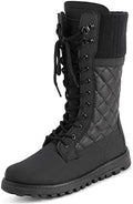 POLAR Womens Faux Fur Warm Thermal Waterproof Outdoor Walking Snow Winter Rubber Sole Calf Boots