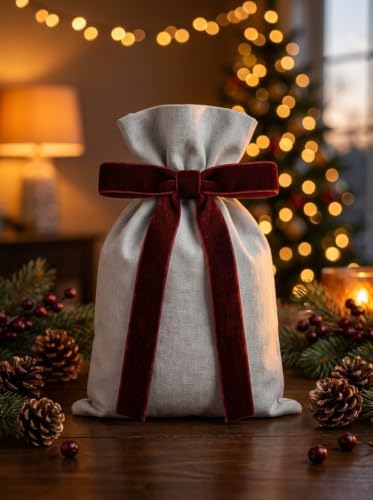 SIMISI RIBBON 24Pcs Christmas Velvet Ribbon Bows Decorations for Tree