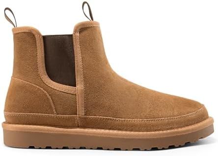 Bruno Marc Men's FuzzyGo Winter Chelsea Boots