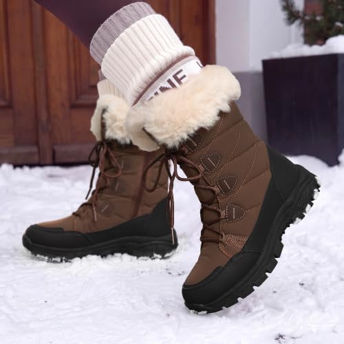 DREAM PAIRS Waterproof Winter Snow Boots Women