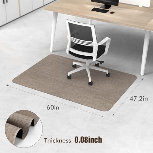 Blvornl Office Chair Mat for Hardwood Floor, Computer Chair Mat, 47.2"x 60"