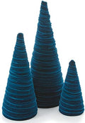 Your Heart's Content Teal Velvet Trees Set of 3 (Teal)