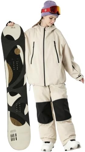 GSOU SNOW Kids Baggy Snowboard Pants Ski Bibs Girl Boy Waterproof Insulated
