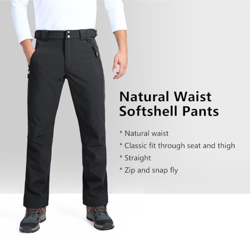 Outdoor Ventures Men's Fleece Lined Ski Snow Pants Waterproof Insulated