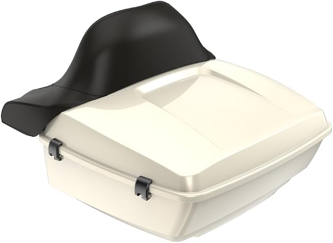 Advanblack Road Glide Tour Trunk Pack Morocco Gold Pearl King Tour Trunk Pack Luggage +Wrap-Around Backrest Pad for '97-'25 Harley Touring Road King Street Glide Electra Glide CVO models