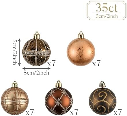 Valery Madelyn 35ct Christmas Tree Decorations Ball Ornaments 2 Inches
