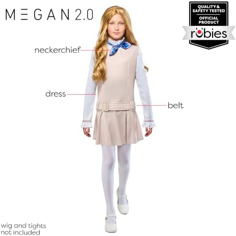Rubies at Party City M3GAN Costume Dress for Kids, Girls Costume