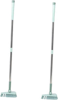 HANABASS 2pcs Floor Scrub Brush Handle Hard Bristle Cleaning Tool for Swimming Pools Bathrooms and Kitchens Rotating Head for Hard Reach Areas