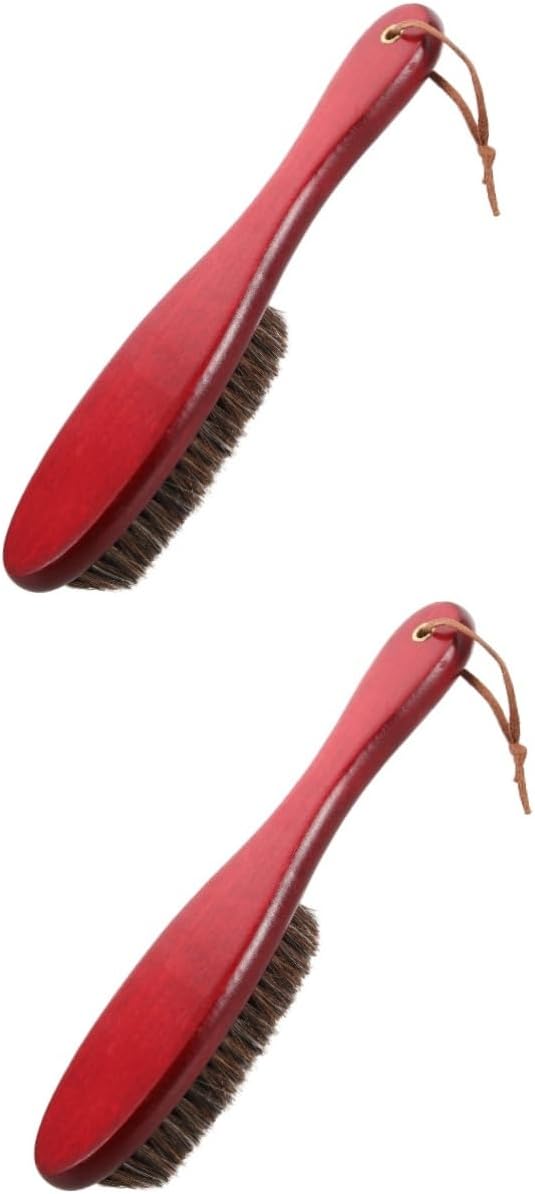 NOLITOY 2pcs Handle Horsehair Shoe Cleaning Brush Versatile Laundry Scrub Brush for Shoes Compact Design for Easy Use and Carrying for Footwear Care