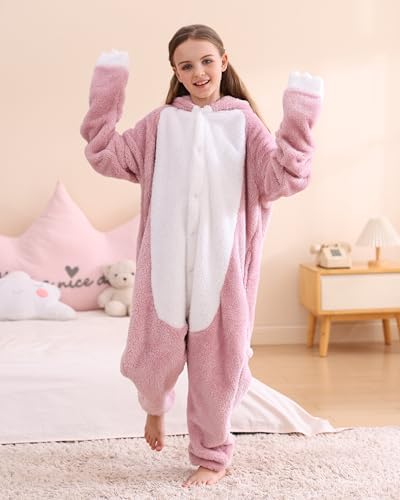 SimZoo Kids Animal Onesie Pajamas Halloween Costumes Cosplay 4-13Y