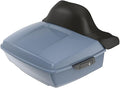 Advanblack Harley Motocycle Gunship Gray Tour Trunk Pack Gunship Gray King Tour Trunk Pack Luggage +Wrap-Around Backrest Pad for '97-'24 Harley Touring
