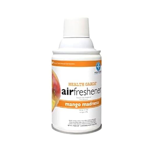 Hospeco Health Gards 07917 Mango Madness Metered Aerosol Air Freshener, 7 oz Can (Case of 12)