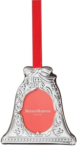 Reed & Barton Sterling Silver Christmas Ornament Collection, Bell Figural Frame Ornament