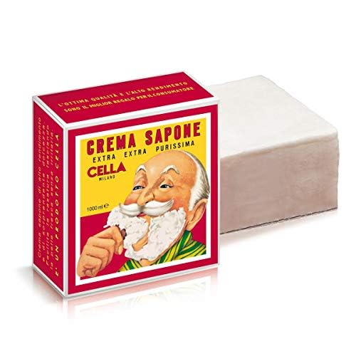 Cella Milano 1 kg (2.2 lb) Professional Refill – Classic Almond‑Scented Tallow Shaving Cream Soap, Rich Lather, Made in Italy Since 1899