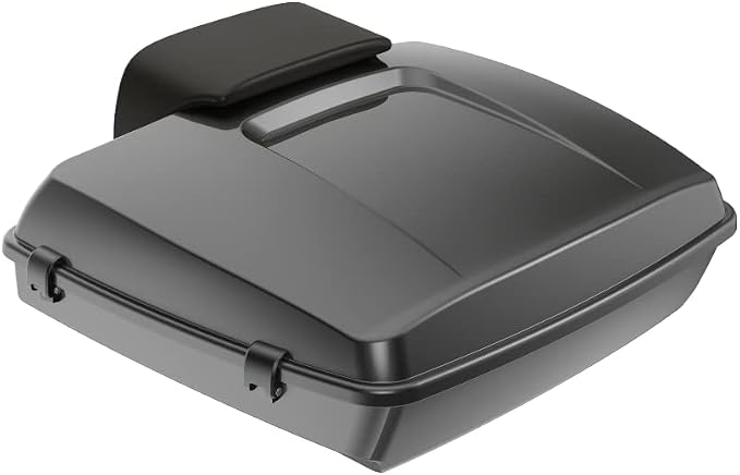 Advanblack Road Glide Tour Trunk Pack Gray Haze Razor Tour Trunk Pack Backrest Pad for '97-'25 Harley Touring Road King Street Glide Electra Glide CVO models
