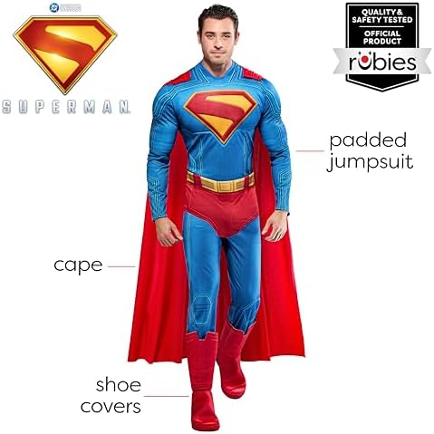 Rubies Superman 2025: Superman Costume for Adults, Men's Large