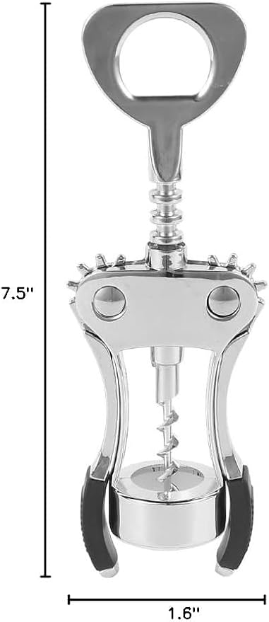 1PCS Wine Bottle Opener Stainless Steel Beer Bottle Opener Manual Wing Corkscrew Elegant Wine Opener Tool
