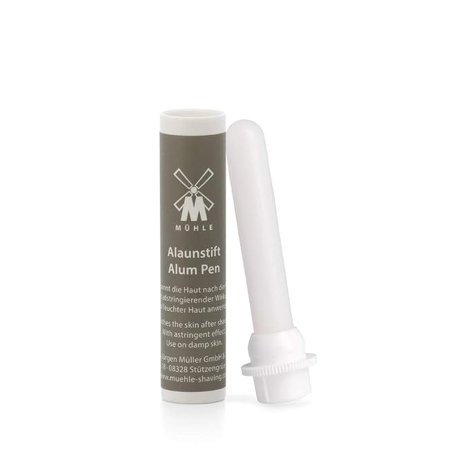 MÜHLE Sea Buckthorn Shaving Essentials Bundle – Includes Shaving Cream (75ml), Aftershave Balm (100ml), All Natural Alum Stone Styptic Pencil | Complete Shave Care Kit for Men