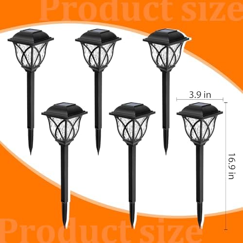 GIGALUMI Solar Lights Outdoor Waterproof, LED Solar Garden Lights