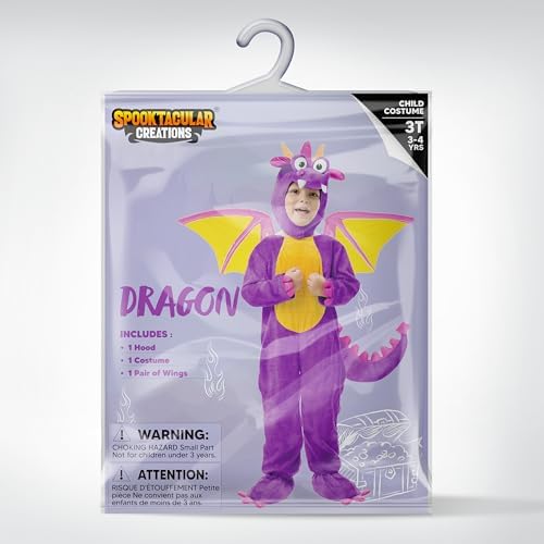 Spooktacular Creations Halloween Toddler Dragon Costume, Dinosaur Costume kids with Wings for Baby Halloween Dress Up Party
