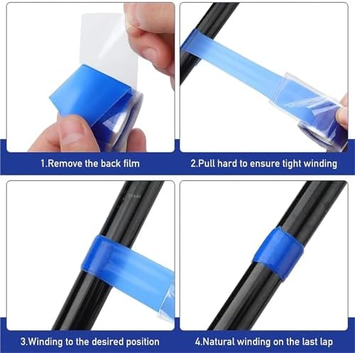 12 Roll 1 Inch X 10 FT Self-Fusing Silicone, Thickness 0.5mm Hose Repair Tape, Heavy Duty and Leak Proof Rubber Hose Tape, Pipe for Water(White)