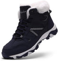 Littleplum Womens Snow Boots - Warm Fur Line Anti Slip Winter Short Boots Comfortable Lace Up Ankle Booties for Outdoor Hiking