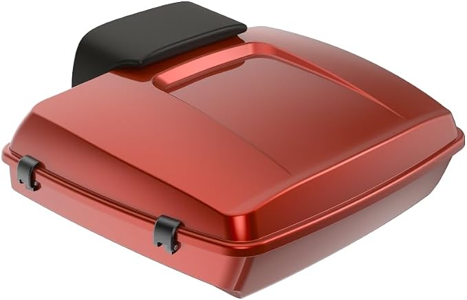 Advanblack Road Glide Tour Trunk Pack Red Rock Razor Tour Trunk Pack Backrest Pad for '97-'25 Harley Touring Road King Street Glide Electra Glide CVO models