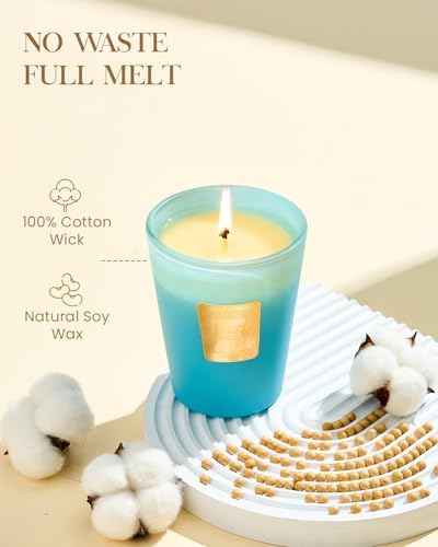 M&SENSE Ocean Escape Soy Candle, 14.1oz, Coastal Summer Scent