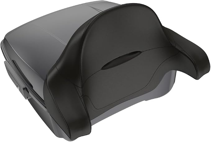Advanblack Road Glide Tour Trunk Pack Black Pearl King Tour Trunk Pack Luggage + Wrap-Around Backrest Pad for '97-'25 Harley Touring Road King Street Glide Electra Glide CVO models