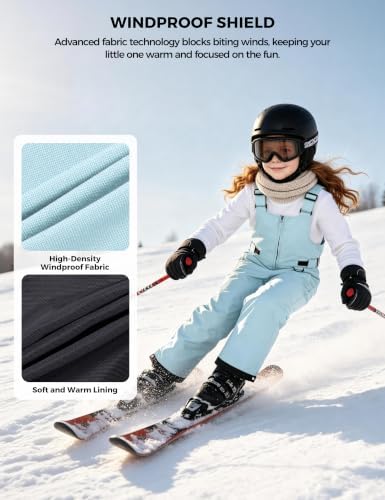 Wantdo Kids Snow Pants Boys & Girls Waterproof Insulated Ski Bib Overalls